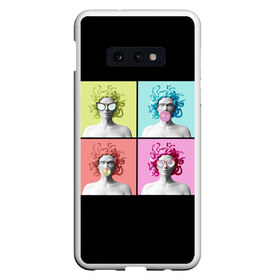 Чехол для Samsung S10E с принтом Медуза Горгона Pop Art , Силикон | Область печати: задняя сторона чехла, без боковых панелей | 8 марта | бизнес леди | в очках | девушка в очках | девушке | жвачка | жене | женский день | женский праздник | женское лицо | кружка | легенда | лицо | любимой | медуза | мифология | монстр | опасная