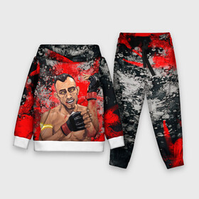 Детский костюм 3D (с толстовкой) с принтом Tony Ferguson ,  |  | ferguson | mma | tony | tony ferguson | ufs | боец | мма | тони | тони фергюсон | фергюсон | эль кукуй