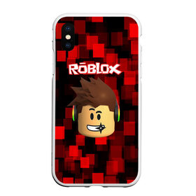 Чехол для iPhone XS Max матовый с принтом ROBLOX , Силикон | Область печати: задняя сторона чехла, без боковых панелей | Тематика изображения на принте: game | gamer | logo | minecraft | roblox | simulator | игра | конструктор | лого | майнкрафт | симулятор | строительство | фигура