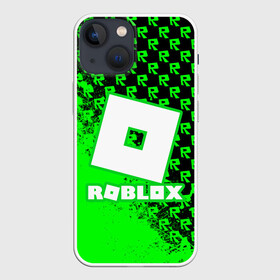 Чехол для iPhone 13 mini с принтом Roblox. ,  |  | game | roblox | блок | игра | игрушка | лего | майнкрафт | персонажи | персонажи из кубиков | роблокс | робот