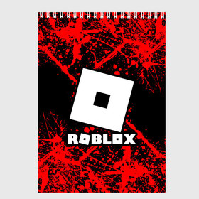 Скетчбук с принтом Roblox , 100% бумага
 | 48 листов, плотность листов — 100 г/м2, плотность картонной обложки — 250 г/м2. Листы скреплены сверху удобной пружинной спиралью | game | roblox | блок | игра | игрушка | лего | майнкрафт | персонажи | персонажи из кубиков | роблокс | робот