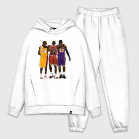 Мужской костюм хлопок OVERSIZE с принтом Kobe, Michael, LeBron ,  |  | Тематика изображения на принте: basketball | black | bryant | bulls | chicago | game | james | jordan | kobe | lakers | lebron | los angeles | michael | nba | rip | sla | баскетбол | баскетболист | брайант | буллс | джеймс | джордан | игрок | коби | леброн | лейкерс | лос андж