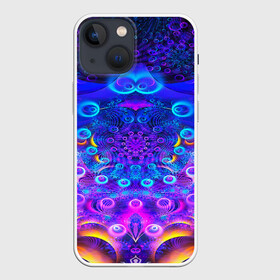 Чехол для iPhone 13 mini с принтом FRACTAL ILLUSION ,  |  | abstract | abstraction | color | fractal | geometry | paitnt | polygon | polygonal | psy | абстракция | геометрия | краски | неоновые | полигоны | психоделика | фрактал