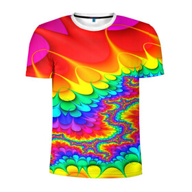 Мужская футболка 3D спортивная с принтом TIE-DYE , 100% полиэстер с улучшенными характеристиками | приталенный силуэт, круглая горловина, широкие плечи, сужается к линии бедра | abstract | abstraction | color | fractal | geometry | paitnt | polygon | polygonal | psy | абстракция | геометрия | краски | неоновые | полигоны | психоделика | фрактал