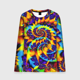 Мужской лонгслив 3D с принтом TIE-DYE COLOR , 100% полиэстер | длинные рукава, круглый вырез горловины, полуприлегающий силуэт | Тематика изображения на принте: abstract | abstraction | color | fractal | geometry | paitnt | polygon | polygonal | psy | абстракция | геометрия | краски | неоновые | полигоны | психоделика | фрактал