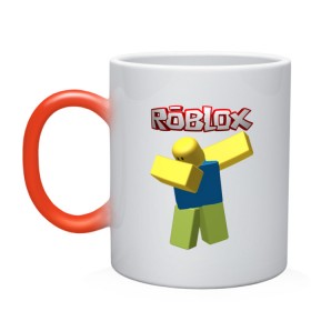 Кружка хамелеон с принтом Roblox Dab , керамика | меняет цвет при нагревании, емкость 330 мл | Тематика изображения на принте: game | game roblox | logo roblox | online game | oof roblox dabbing | roblox | roblox dab | roblox noob | игра | игра роблокс | лого роблокс | онлайн игра | онлайн игра роблокс | роблокс | роблокс даб