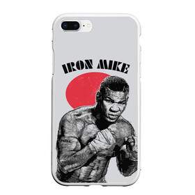 Чехол для iPhone 7Plus/8 Plus матовый с принтом Iron Mike , Силикон | Область печати: задняя сторона чехла, без боковых панелей | iron mike | iron mike tyson | mike tyson | бокс | железный майк | майк тайсон | таисон | тайсон