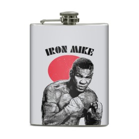 Фляга с принтом Iron Mike , металлический корпус | емкость 0,22 л, размер 125 х 94 мм. Виниловая наклейка запечатывается полностью | Тематика изображения на принте: iron mike | iron mike tyson | mike tyson | бокс | железный майк | майк тайсон | таисон | тайсон