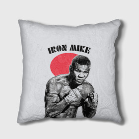 Подушка 3D с принтом Iron Mike , наволочка – 100% полиэстер, наполнитель – холлофайбер (легкий наполнитель, не вызывает аллергию). | состоит из подушки и наволочки. Наволочка на молнии, легко снимается для стирки | iron mike | iron mike tyson | mike tyson | бокс | железный майк | майк тайсон | таисон | тайсон