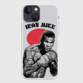 Чехол для iPhone 13 mini с принтом Iron Mike ,  |  | Тематика изображения на принте: iron mike | iron mike tyson | mike tyson | бокс | железный майк | майк тайсон | таисон | тайсон