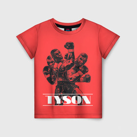 Детская футболка 3D с принтом Tyson , 100% гипоаллергенный полиэфир | прямой крой, круглый вырез горловины, длина до линии бедер, чуть спущенное плечо, ткань немного тянется | iron mike | iron mike tyson | mike tyson | бокс | железный майк | майк тайсон | таисон | тайсон