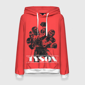 Женская толстовка 3D с принтом Tyson , 100% полиэстер  | двухслойный капюшон со шнурком для регулировки, мягкие манжеты на рукавах и по низу толстовки, спереди карман-кенгуру с мягким внутренним слоем. | iron mike | iron mike tyson | mike tyson | бокс | железный майк | майк тайсон | таисон | тайсон