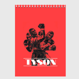 Скетчбук с принтом Tyson , 100% бумага
 | 48 листов, плотность листов — 100 г/м2, плотность картонной обложки — 250 г/м2. Листы скреплены сверху удобной пружинной спиралью | iron mike | iron mike tyson | mike tyson | бокс | железный майк | майк тайсон | таисон | тайсон