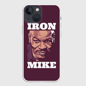 Чехол для iPhone 13 mini с принтом Mike Tyson ,  |  | Тематика изображения на принте: iron mike | iron mike tyson | mike tyson | бокс | железный майк | майк тайсон | таисон | тайсон
