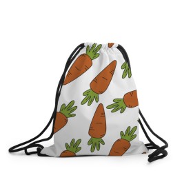Рюкзак-мешок 3D с принтом Морковь , 100% полиэстер | плотность ткани — 200 г/м2, размер — 35 х 45 см; лямки — толстые шнурки, застежка на шнуровке, без карманов и подкладки | Тематика изображения на принте: 