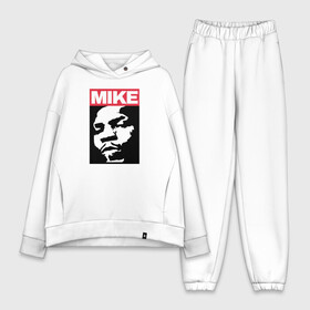 Женский костюм хлопок Oversize с принтом Tyson ,  |  | iron mike | iron mike tyson | mike tyson | бокс | железный майк | майк тайсон | таисон | тайсон