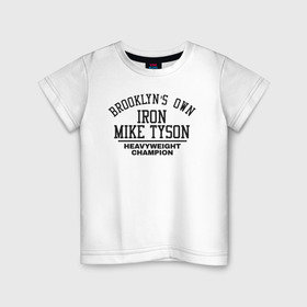 Детская футболка хлопок с принтом Iron Mike Tyson , 100% хлопок | круглый вырез горловины, полуприлегающий силуэт, длина до линии бедер | iron mike | iron mike tyson | mike tyson | бокс | железный майк | майк тайсон | таисон | тайсон