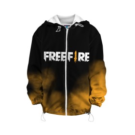 Детская куртка 3D с принтом Free fire , 100% полиэстер | застежка — молния, подол и капюшон оформлены резинкой с фиксаторами, по бокам — два кармана без застежек, один потайной карман на груди, плотность верхнего слоя — 90 г/м2; плотность флисового подклада — 260 г/м2 | free fire | freefire | игра free fire | игра фрифаер | фри файр | фрифаер
