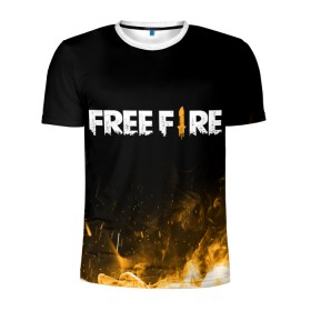 Мужская футболка 3D спортивная с принтом Free Fire , 100% полиэстер с улучшенными характеристиками | приталенный силуэт, круглая горловина, широкие плечи, сужается к линии бедра | Тематика изображения на принте: 