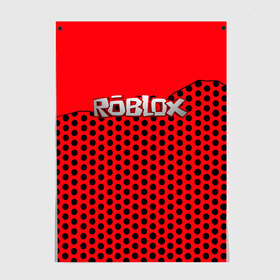 Постер с принтом Roblox Red , 100% бумага
 | бумага, плотность 150 мг. Матовая, но за счет высокого коэффициента гладкости имеет небольшой блеск и дает на свету блики, но в отличии от глянцевой бумаги не покрыта лаком | 