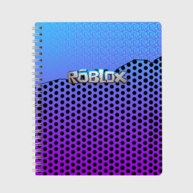 Тетрадь с принтом Roblox Gradient Pattern , 100% бумага | 48 листов, плотность листов — 60 г/м2, плотность картонной обложки — 250 г/м2. Листы скреплены сбоку удобной пружинной спиралью. Уголки страниц и обложки скругленные. Цвет линий — светло-серый
 | Тематика изображения на принте: game | game roblox | logo roblox | online game | r | roblox | игра | игра роблокс | лого | лого роблокс | логотип | надпись | онлайн игра | онлайн игра роблокс | роблокс