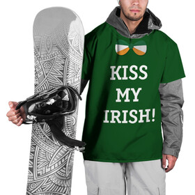 Накидка на куртку 3D с принтом Kiss my Irish , 100% полиэстер |  | Тематика изображения на принте: британия | день святого патрика | золото | ирландия