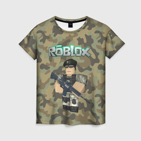 Женская футболка 3D с принтом Roblox 23 February Camouflage , 100% полиэфир ( синтетическое хлопкоподобное полотно) | прямой крой, круглый вырез горловины, длина до линии бедер | 23 февраля | game | game roblox | logo roblox | online game | r | roblox | день защитника | день защитника отечества | игра | игра роблокс | лого | лого роблокс | логотип | надпись | онлайн игра | онлайн игра роблокс | роблокс