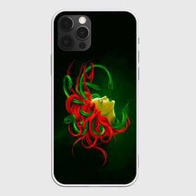 Чехол для iPhone 12 Pro Max с принтом Медуза Горгона , Силикон |  | Тематика изображения на принте: art | green | monster | арт | боги | волосы | герой | горгона | девушка | злодей | змея | медуза | миф | мифическая | мифология | монстр | персонаж | прикольная | сказка | фантастика | фэнтези