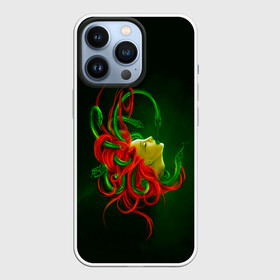 Чехол для iPhone 13 Pro с принтом Медуза Горгона ,  |  | art | green | monster | арт | боги | волосы | герой | горгона | девушка | злодей | змея | медуза | миф | мифическая | мифология | монстр | персонаж | прикольная | сказка | фантастика | фэнтези