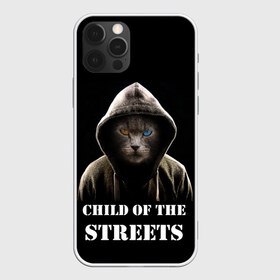 Чехол для iPhone 12 Pro Max с принтом Дитя улиц , Силикон |  | Тематика изображения на принте: cat | gangster | балахон | глаза | дитя улиц | кот | котик | крутой | крутой принт | принт | с надписью | топ | тренд