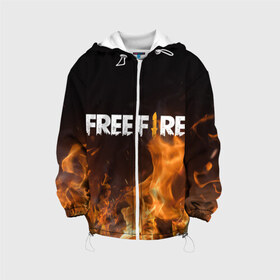 Детская куртка 3D с принтом FREE FIRE , 100% полиэстер | застежка — молния, подол и капюшон оформлены резинкой с фиксаторами, по бокам — два кармана без застежек, один потайной карман на груди, плотность верхнего слоя — 90 г/м2; плотность флисового подклада — 260 г/м2 | free fire | freefire | игра free fire | игра фрифаер | фри файр | фрифаер