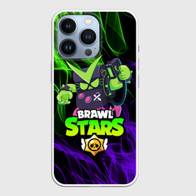 Чехол для iPhone 13 Pro с принтом BRAWL STARS VIRUS 8 BIT ,  |  | 8 bit | 8 бит | bibi | brawl stars | crow | el brown | leon | leon shark | max | mr.p | sally leon | shark | stars | virus | werewolf | акула | биби | вирус | ворон | леон | оборотень | пингвин