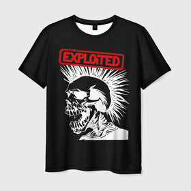Мужская футболка 3D с принтом The Exploited , 100% полиэфир | прямой крой, круглый вырез горловины, длина до линии бедер | punks | punks not dead | the exploited | панк не сдох | панки | уоти | череп | эксплоитед
