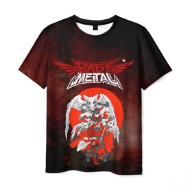 Мужская футболка 3D с принтом Babymetal , 100% полиэфир | прямой крой, круглый вырез горловины, длина до линии бедер | babymetal | бэбимэтал | каваии метал | музыка | рок | япония