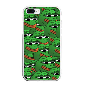 Чехол для iPhone 7Plus/8 Plus матовый с принтом Pepe The Frog , Силикон | Область печати: задняя сторона чехла, без боковых панелей | frog | meme | memes | pepe | pepe the frog | грустная жабка | лягушка | лягушонок пепе | мем | мемы
