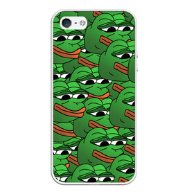 Чехол для iPhone 5/5S матовый с принтом Pepe The Frog , Силикон | Область печати: задняя сторона чехла, без боковых панелей | frog | meme | memes | pepe | pepe the frog | грустная жабка | лягушка | лягушонок пепе | мем | мемы