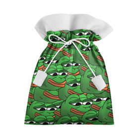 Подарочный 3D мешок с принтом Pepe The Frog , 100% полиэстер | Размер: 29*39 см | Тематика изображения на принте: frog | meme | memes | pepe | pepe the frog | грустная жабка | лягушка | лягушонок пепе | мем | мемы
