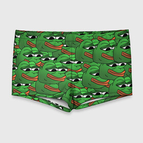 Мужские купальные плавки 3D с принтом Pepe The Frog , Полиэстер 85%, Спандекс 15% |  | Тематика изображения на принте: frog | meme | memes | pepe | pepe the frog | грустная жабка | лягушка | лягушонок пепе | мем | мемы