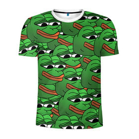 Мужская футболка 3D спортивная с принтом Pepe The Frog , 100% полиэстер с улучшенными характеристиками | приталенный силуэт, круглая горловина, широкие плечи, сужается к линии бедра | frog | meme | memes | pepe | pepe the frog | грустная жабка | лягушка | лягушонок пепе | мем | мемы