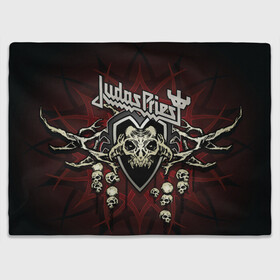 Плед 3D с принтом Judas Priest , 100% полиэстер | закругленные углы, все края обработаны. Ткань не мнется и не растягивается | breaking the law | judas priest | live | painkiller | гленн типтон | грув | метал | роб хэлфорд | рок | тим оуэнс | хард | хеви