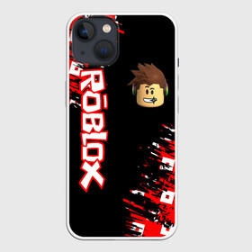 Чехол для iPhone 13 с принтом ROBLOX. ,  |  | game | gamer | logo | minecraft | roblox | simulator | игра | конструктор | лого | симулятор | строительство | фигура