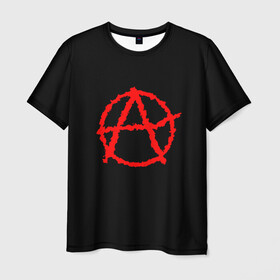 Мужская футболка 3D с принтом Анархия , 100% полиэфир | прямой крой, круглый вырез горловины, длина до линии бедер | art | rock | sons of anarchy | анархия | арт | группа | егор летов | логотип | музыка | панк | панк рок | прикольная | рок | свобода | хаос