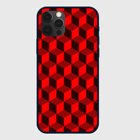 Чехол для iPhone 12 Pro Max с принтом Кубики , Силикон |  | Тематика изображения на принте: геометрия | квадратики | квадраты | красная майка | красная футболка | красные квадраты | красные кубики | красные трусы | красные шорты | красный р | красный топ | красный чехол