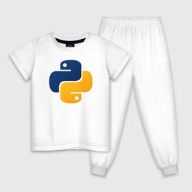 Детская пижама хлопок с принтом Python , 100% хлопок |  брюки и футболка прямого кроя, без карманов, на брюках мягкая резинка на поясе и по низу штанин
 | Тематика изображения на принте: code | codes | pyhton | код | коды | питон | программирование | язык программирования