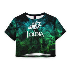 Женская футболка Crop-top 3D с принтом Louna , 100% полиэстер | круглая горловина, длина футболки до линии талии, рукава с отворотами | louna | music | rock | геворкян | лу | луна | лусине | лусинэ | лусинэ геворкян | музыка | панк рок | рок | хард рок