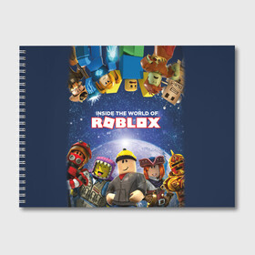 Альбом для рисования с принтом ROBLOX , 100% бумага
 | матовая бумага, плотность 200 мг. | roblox | игра | компьютерная игра | логотип | онлайн | онлайн игра | роблакс | роблокс