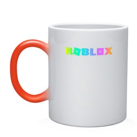 Кружка хамелеон с принтом ROBLOX , керамика | меняет цвет при нагревании, емкость 330 мл | roblox | игра | компьютерная игра | логотип | онлайн | онлайн игра | роблакс | роблокс
