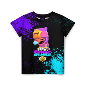 Детская футболка 3D с принтом BRAWL STARS SANDY , 100% гипоаллергенный полиэфир | прямой крой, круглый вырез горловины, длина до линии бедер, чуть спущенное плечо, ткань немного тянется | 8 bit | 8 бит | bibi | brawl stars | crow | el brown | leon | leon shark | max | mr.p | sally leon | sandy | shark | stars | tara | virus | werewolf | акула | биби | вирус | ворон | леон | оборотень | пингвин