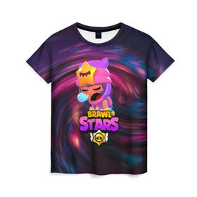 Женская футболка 3D с принтом BRAWL STARS SANDY , 100% полиэфир ( синтетическое хлопкоподобное полотно) | прямой крой, круглый вырез горловины, длина до линии бедер | 8 bit | 8 бит | bibi | brawl stars | crow | el brown | leon | leon shark | max | mr.p | sally leon | sandy | shark | stars | tara | virus | werewolf | акула | биби | вирус | ворон | леон | оборотень | пингвин