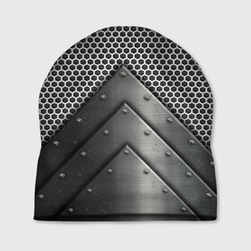 Шапка 3D с принтом Броня металлическая , 100% полиэстер | универсальный размер, печать по всей поверхности изделия | абстракция | броня | геометрия | железо | кольчуга | конус | круги | линии | металл | полосы | сетка | сталь | текстура | треугольник
